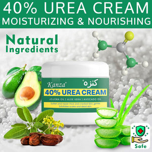 KANZA 40% Urea Cream for Cracked Feet & Hands | Foot Callus & Skin Repair