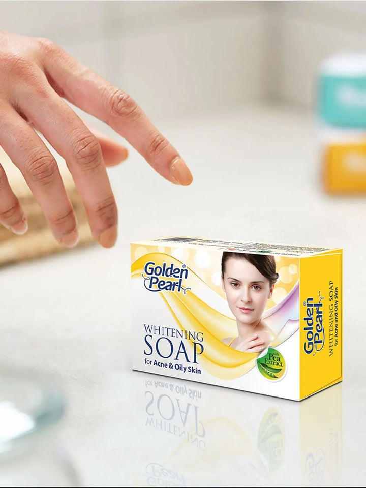 Golden Pearl Whitening Soap – For Acne-Prone & Oily Skin